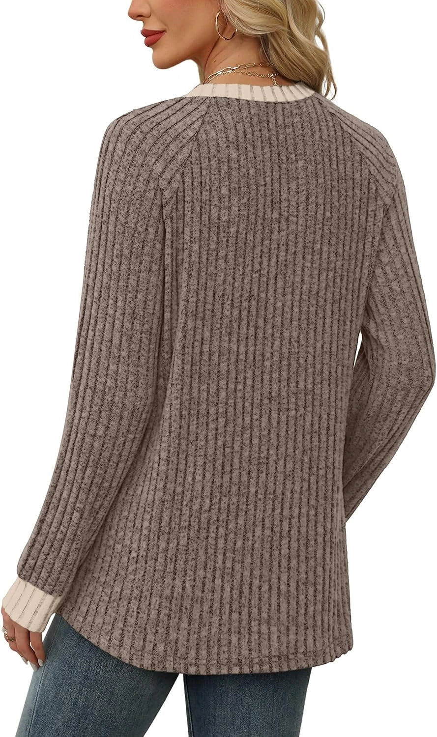 Color Block Long Sleeve Sweater
