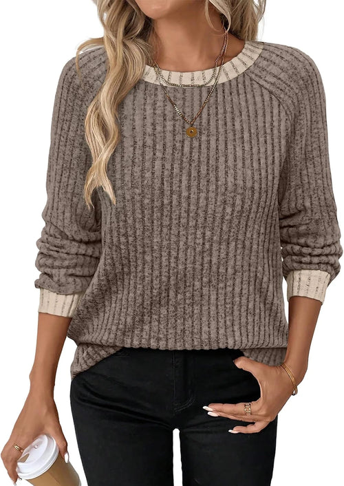 Color Block Long Sleeve Sweater