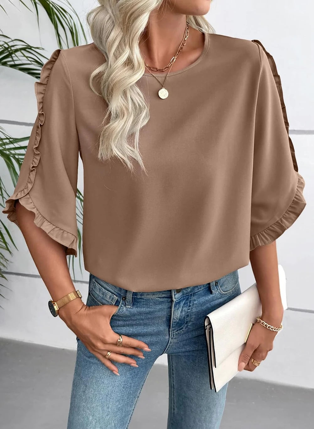 Evaless 3/4 Sleeve Blouse