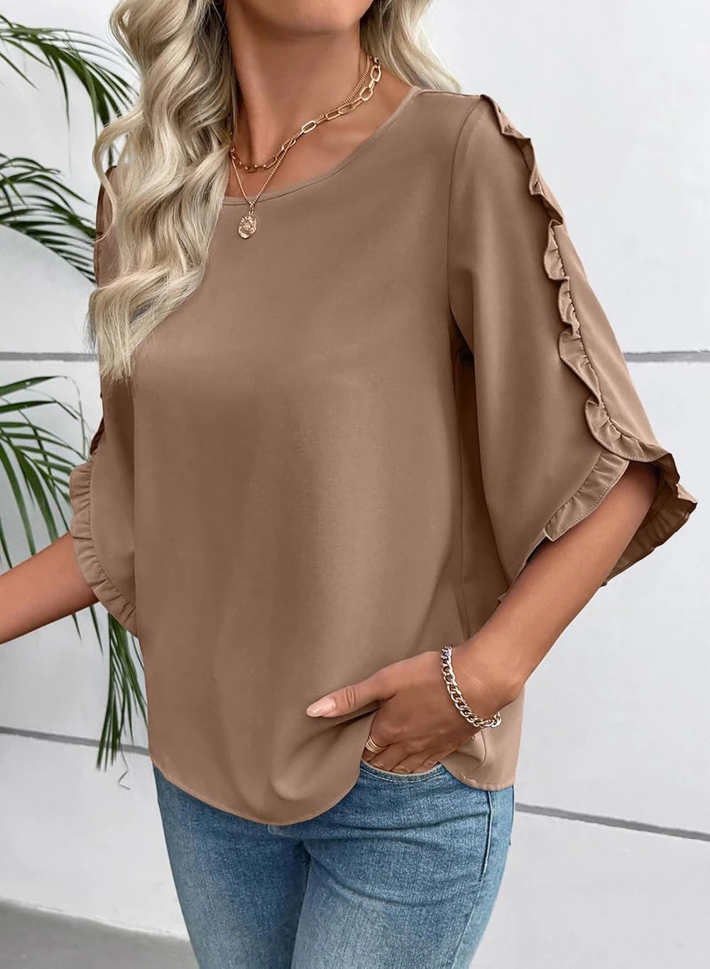 Evaless 3/4 Sleeve Blouse