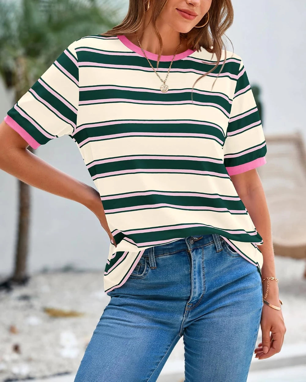BTFBM Striped Short Sleeve Tee