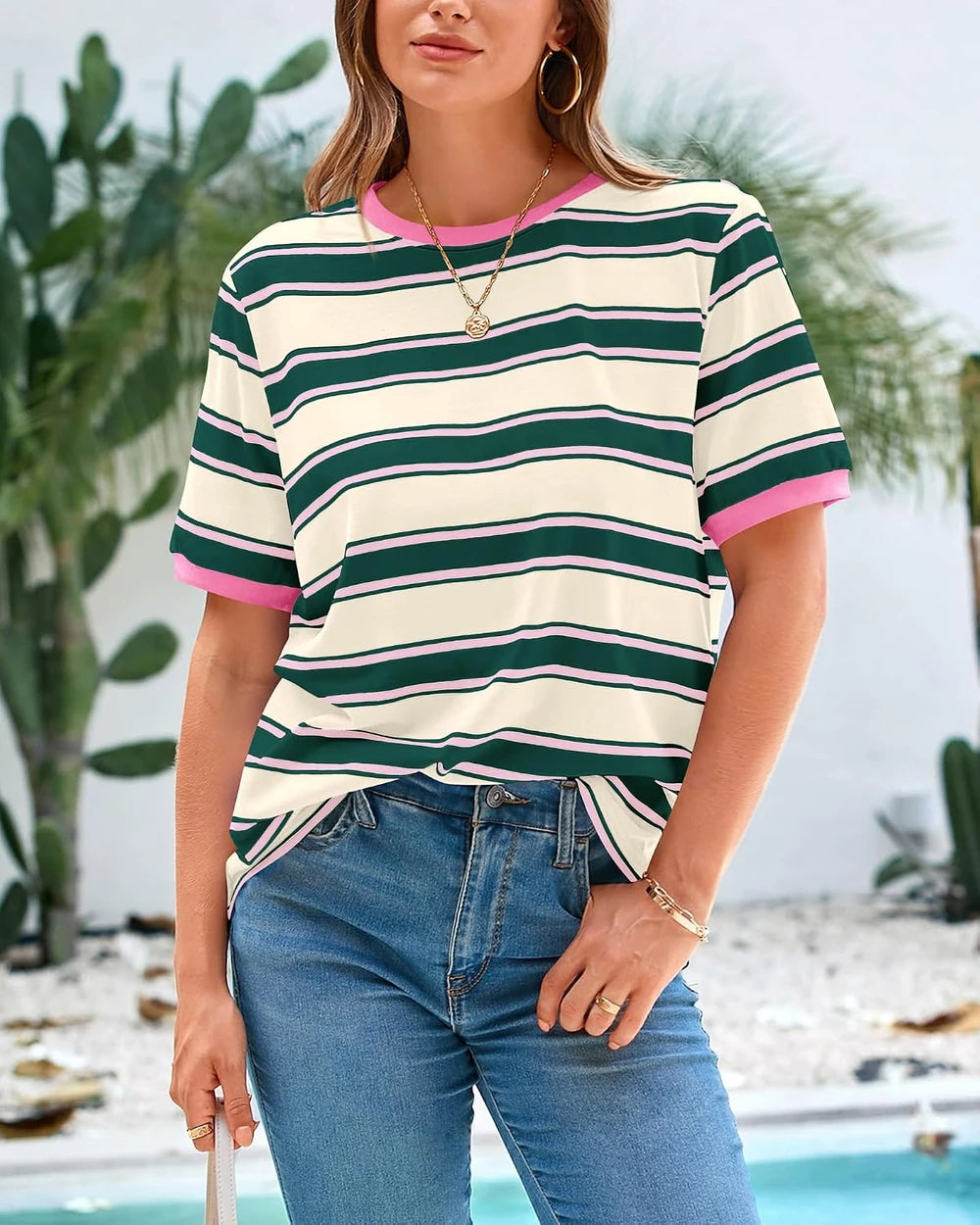 BTFBM Striped Short Sleeve Tee