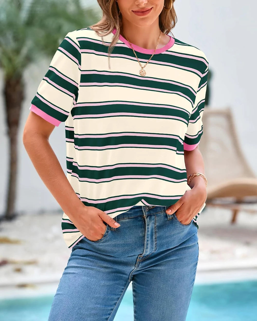 BTFBM Striped Short Sleeve Tee
