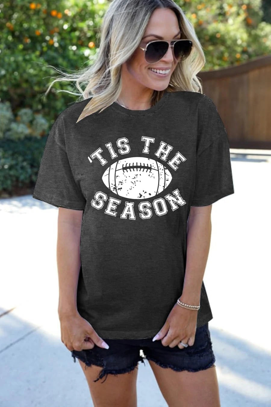Womens Game Day Football Graphic TShirt