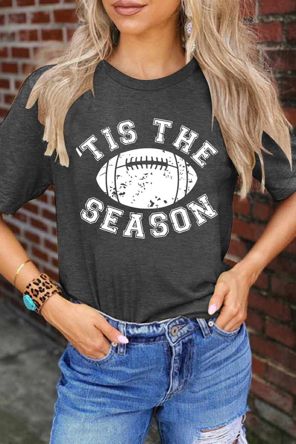 Womens Game Day Football Graphic TShirt