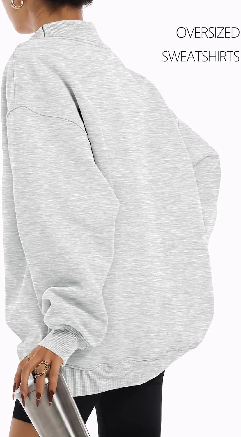 Mock Neck Oversized Sweatshirt