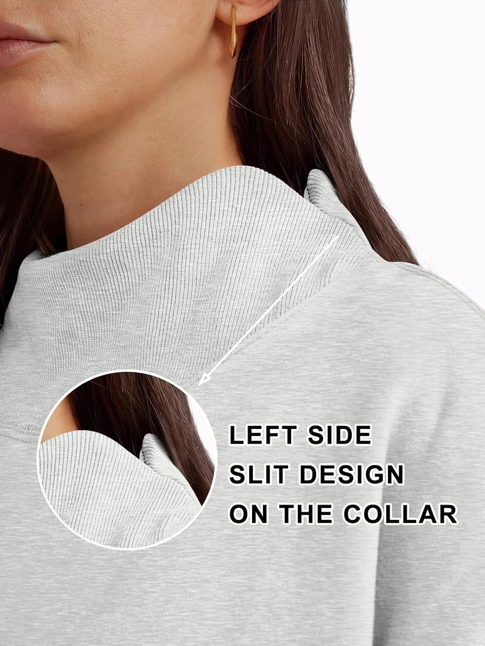 Mock Neck Oversized Sweatshirt
