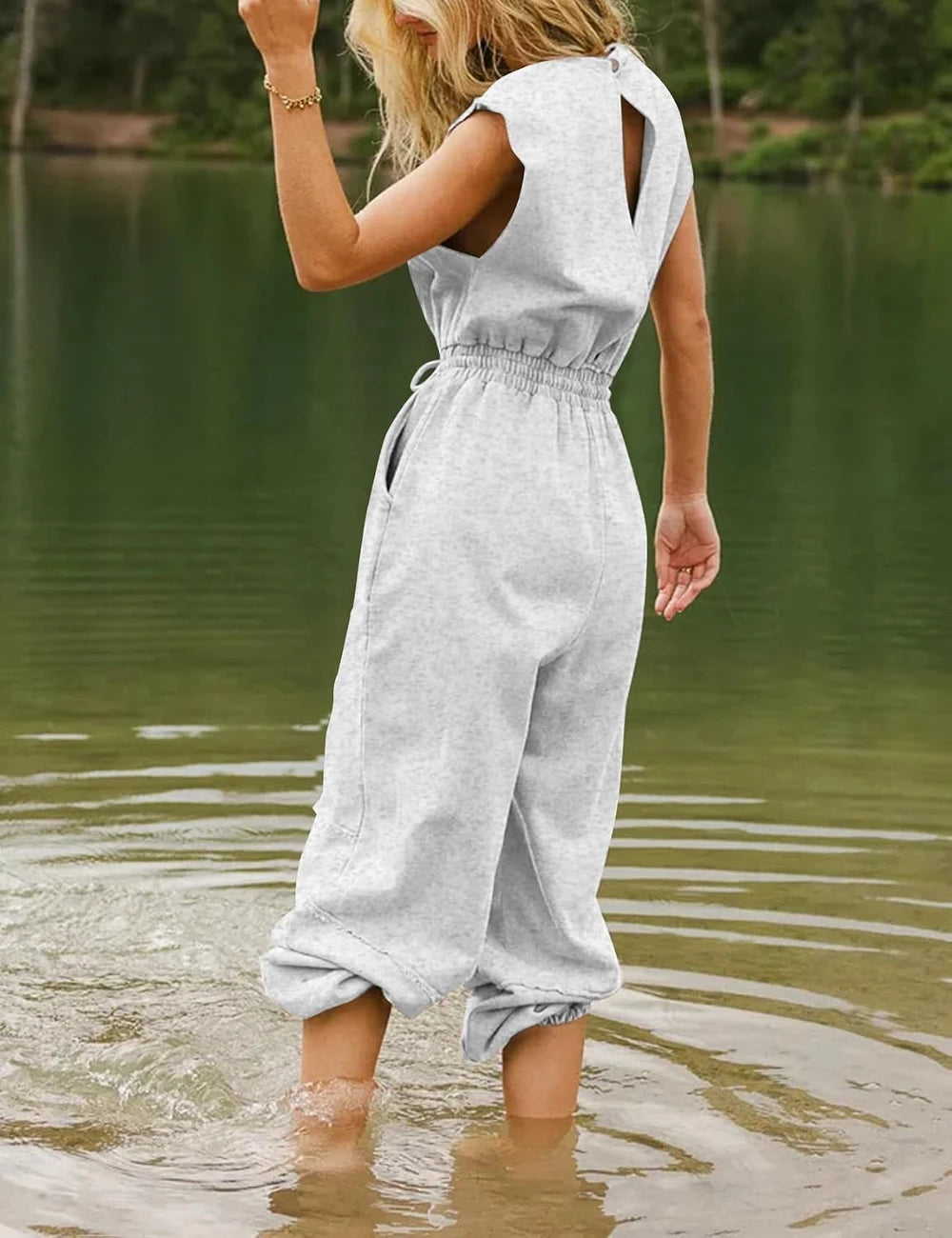 Flygo Cotton Casual Jumpsuit