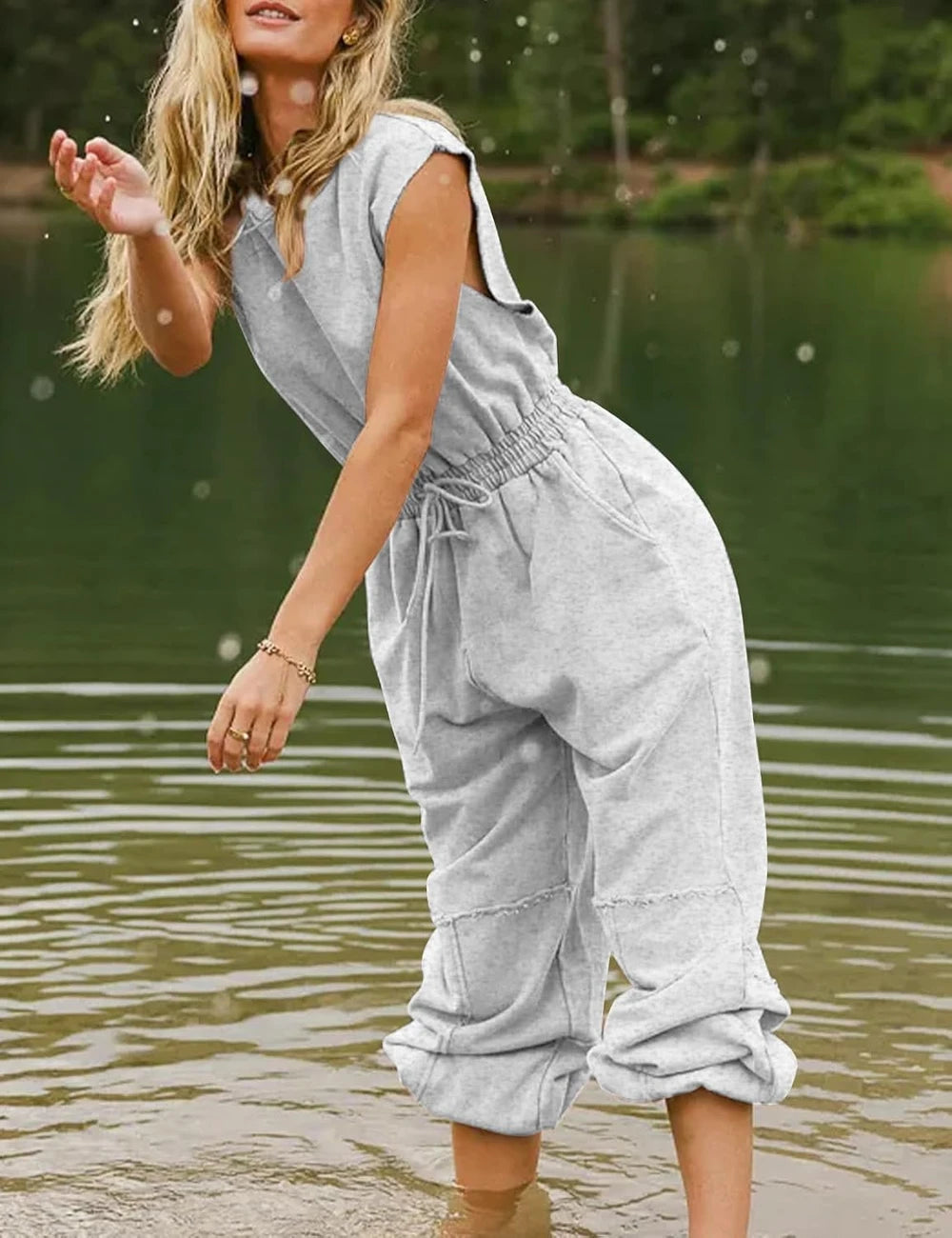 Flygo Cotton Casual Jumpsuit