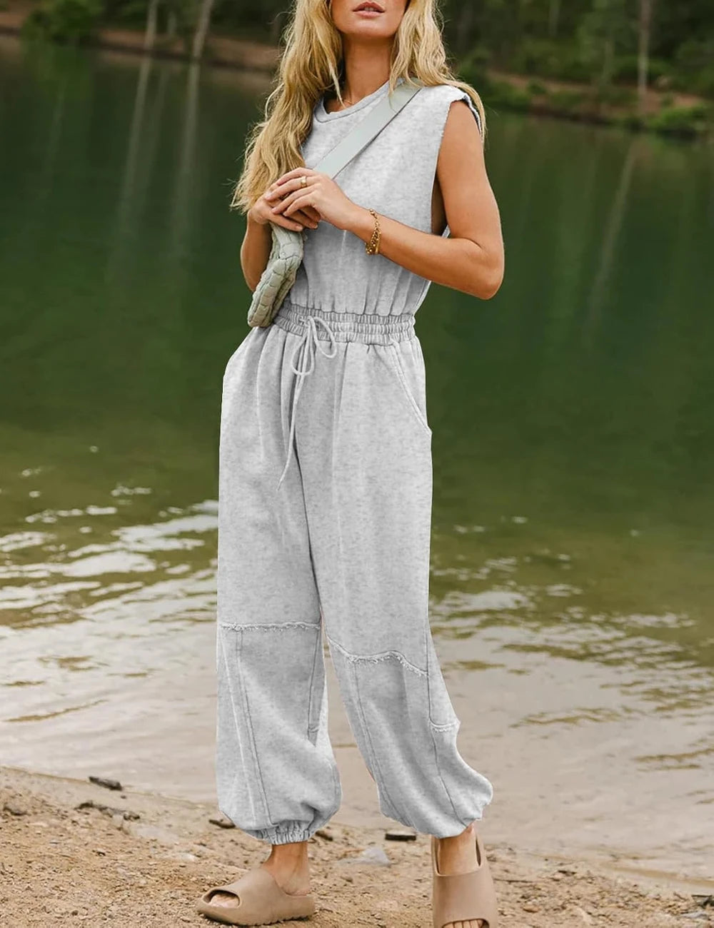 Flygo Cotton Casual Jumpsuit