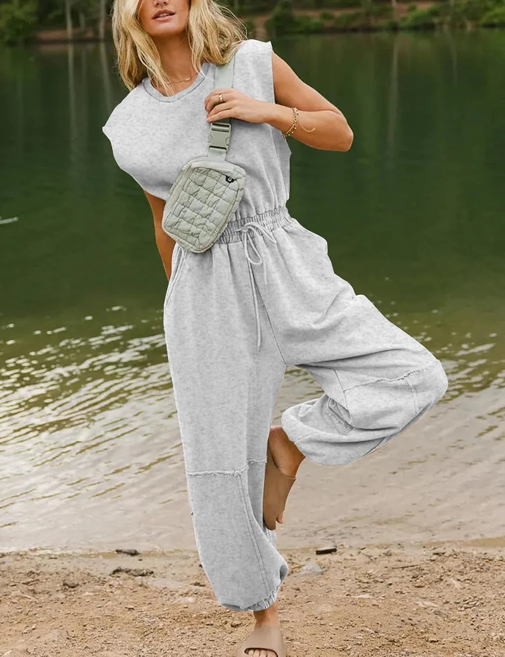 Flygo Cotton Casual Jumpsuit